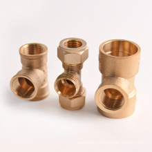 Brass Press Water Heating Pipe Fittings Press Equal Coupling Fittings For Pex And Floor Heating Pipe